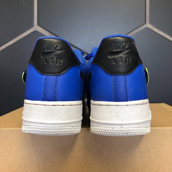 Nike AF 1 Low LV8 Racer Blue Neon Patch Size 9.5 - Picture 4 of 6